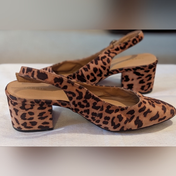 Torrid Brown Leopard Print Slingback Heels - Picture 4 of 6